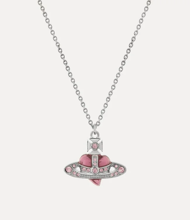 New Diamante Heart Pendant Necklace