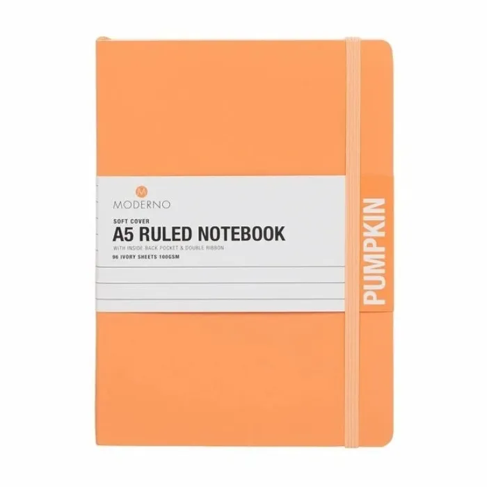 Notatbok Moderno Pumpkin A5 Myk Linjer