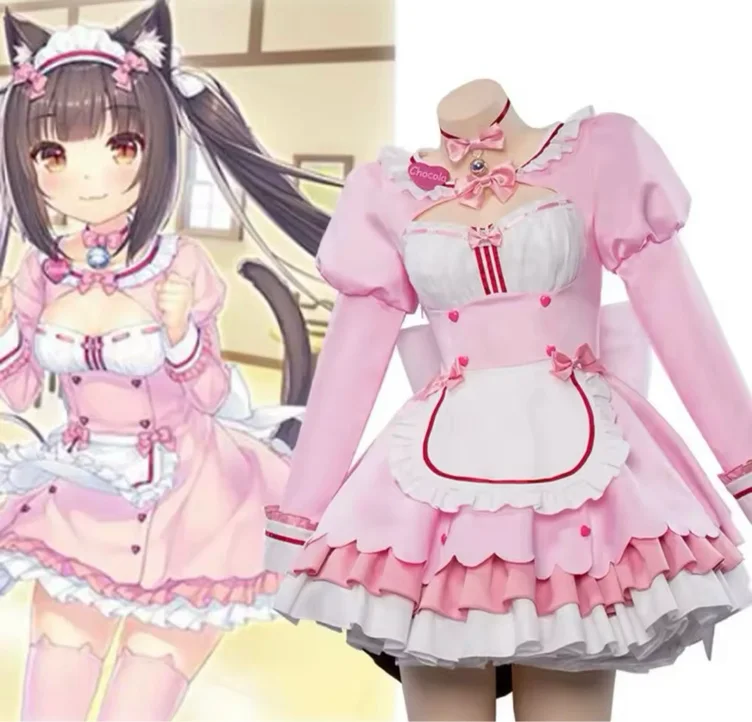 Pink chocola nekopara dress cosplay 