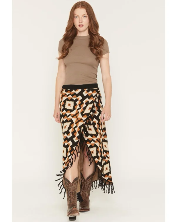 Tasha Polizzi Women's Andre Sweater Fringe Midi Skirt