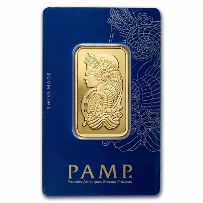  1 oz Gold Bar PAMP Suisse Lady Fortuna Veriscan (New In Assay)