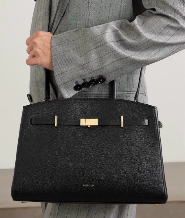 Demellier The Hudson midi textured-leather tote