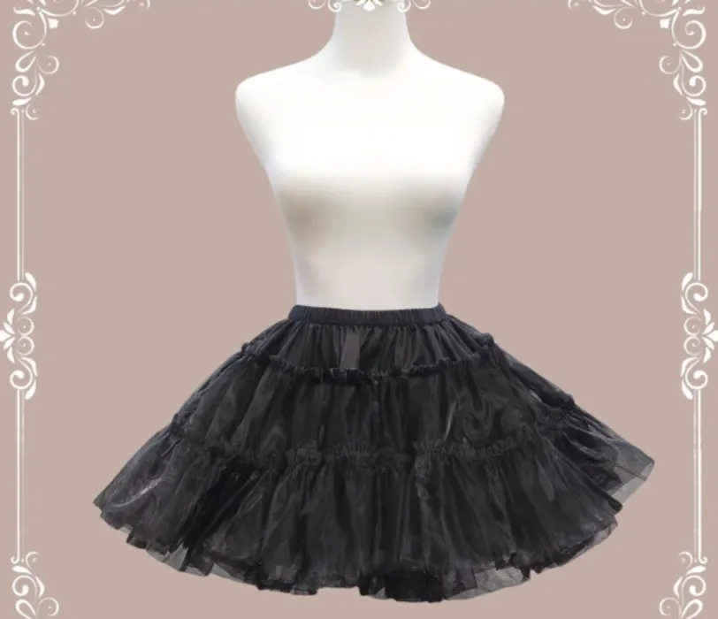 Aurora Ariel~Lolita Fashion 35cm A Line Petticoat | 35cm mini / black