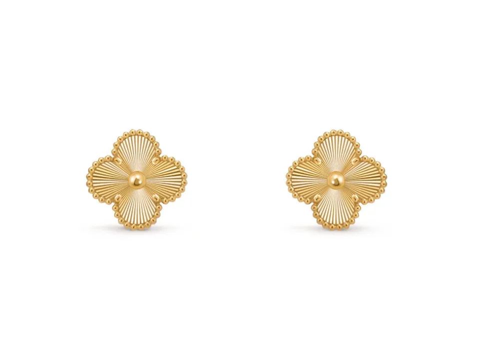 Gold Alhambra Earrings
