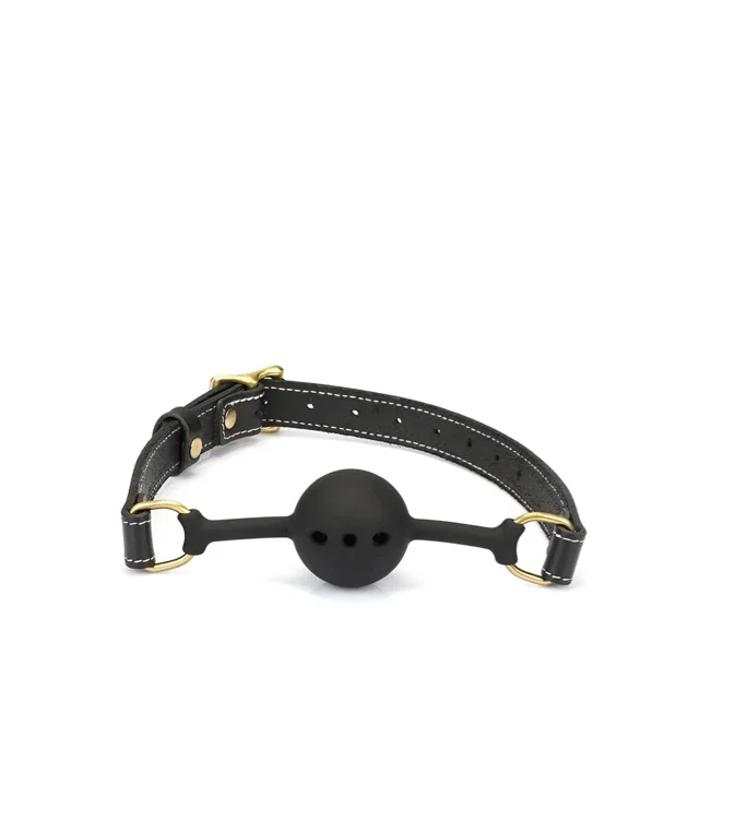 WARRIOR PRINCESS: SILICONE BALL GAG WITH LEATHER STRAPS