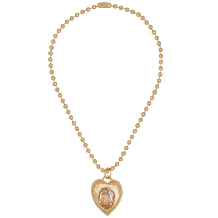 18k gold plated heart necklace