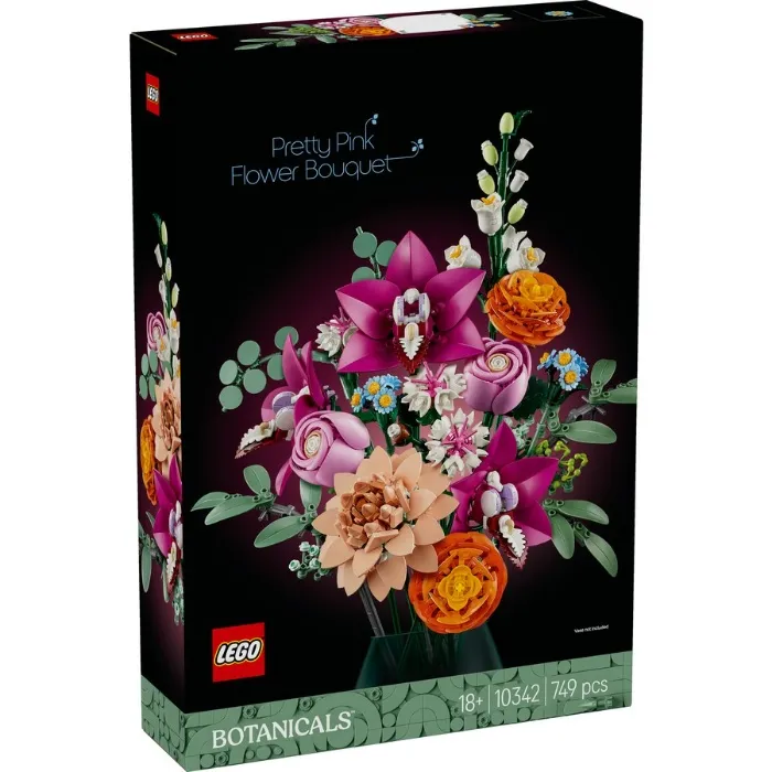 LEGO Botanicals Pretty Pink Flower Bouquet Floral Decor 10342