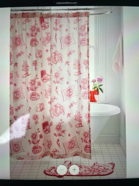 Delft Cat Shower Curtain