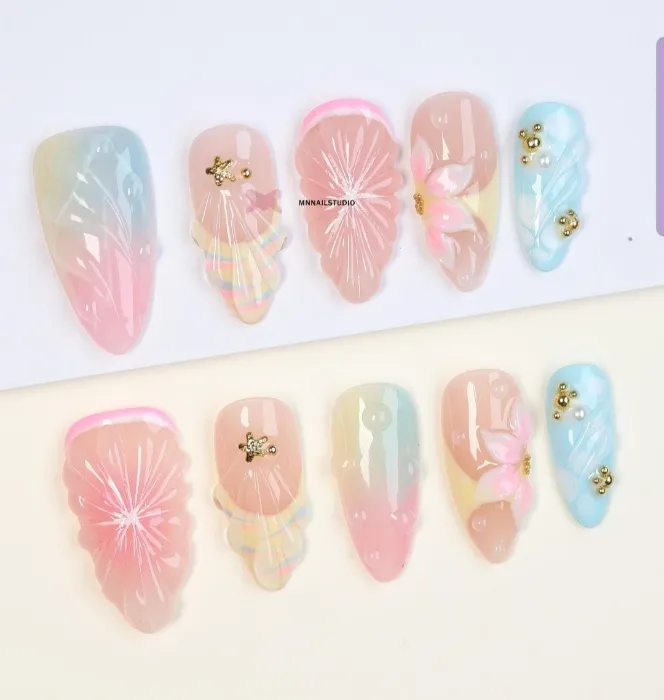 Tropical summer nails