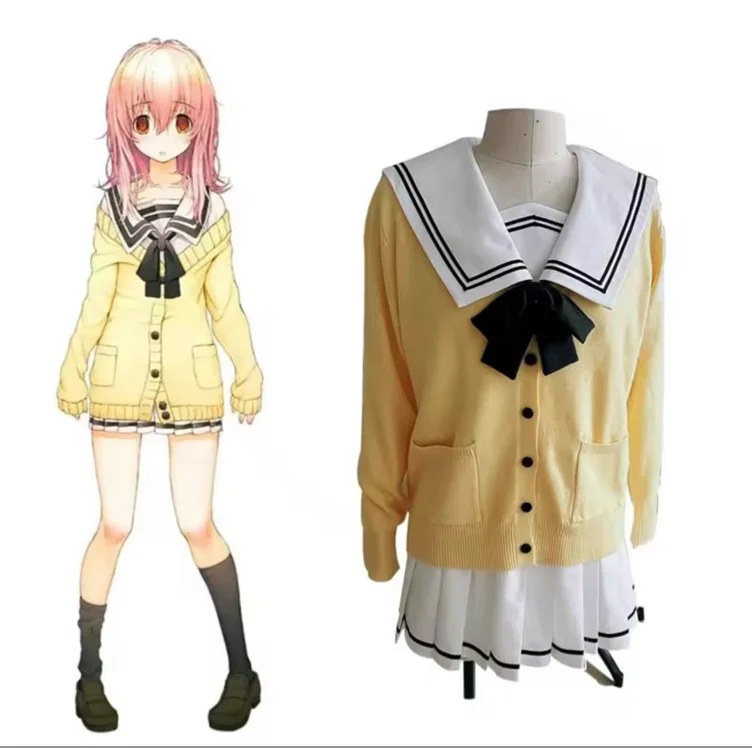 Anime You and ME and Her: A Love Story Muko Aoi MIYUKI Cosplay Costume Girl Shirt Skirt Sweater JK Uniform Halloween Costume - AliExpress 