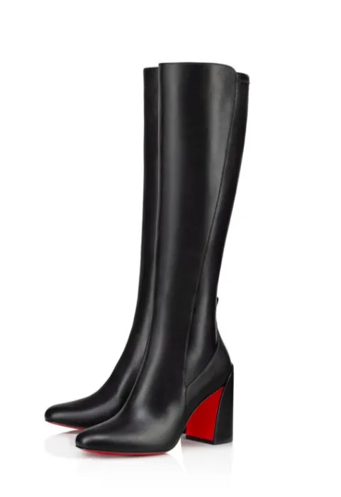 Christian Louboutin Jane Botta 85 mm Boots - Calf leather and nappa leather - Black