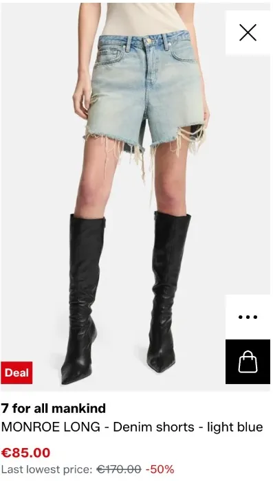 7 for all Mankind Denim Shorts