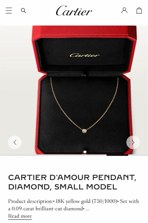Cartier d'Amour pendant, diamond, small model