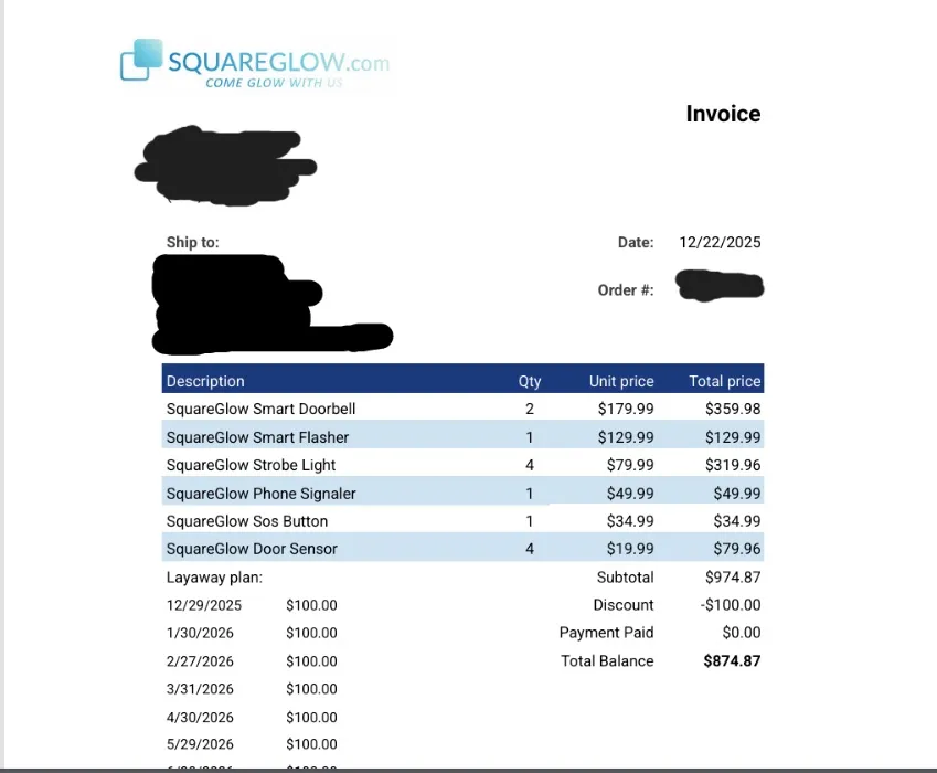 SquareGlow Home Kit System