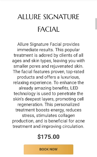 Facial at Allure