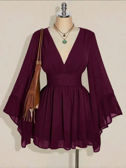Mini Dress Burgundy