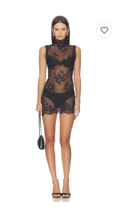 Sheer Mini dress/ Black