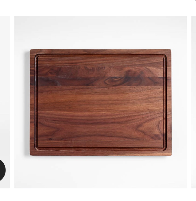 Walnut Wood Cutting Board 20"x15"x1.25"