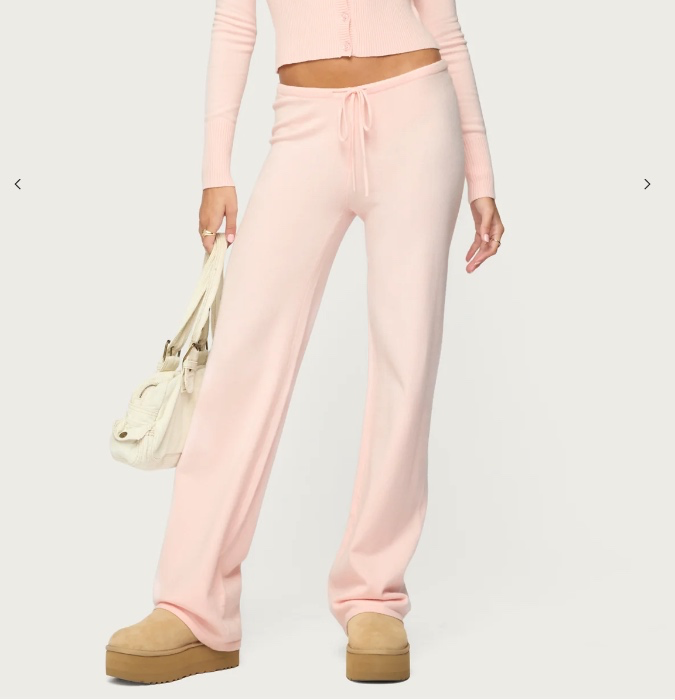 Montanna Knit Pants | LIGHT-PINK / S
