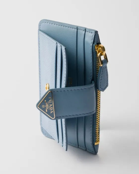 Prada Saffiano and smooth leather card holder