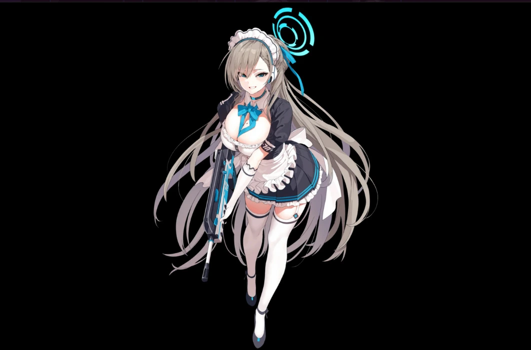Ichinose Asuna Maid Cosplay + Wig 
