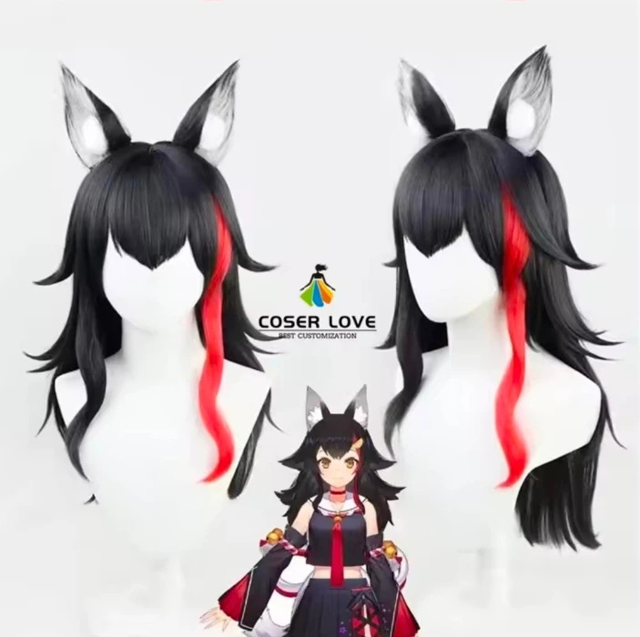 Hololive Ookami Mio Wig and Custom ears + tail