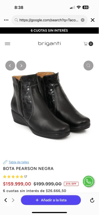 Bota Pearson Negra 