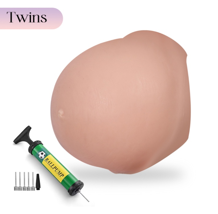 Silicone Inflatable Twins Pregnant Belly