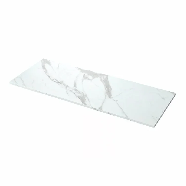 EKBACKEN Countertop - white marble effect/laminate 74x1 1/8 "