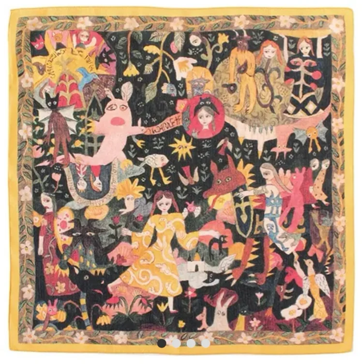 Art Scarf by Ajiro Kosuke - Moon & Salamander