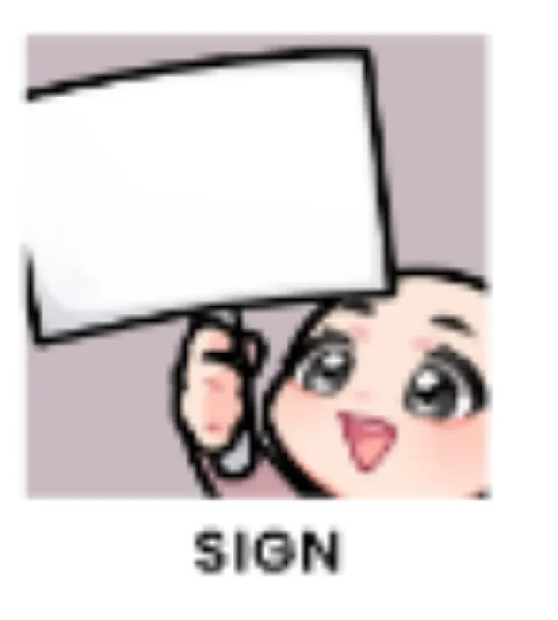 Animated YCH sign emote Kya Kokatsu (@kya_kokatsu)