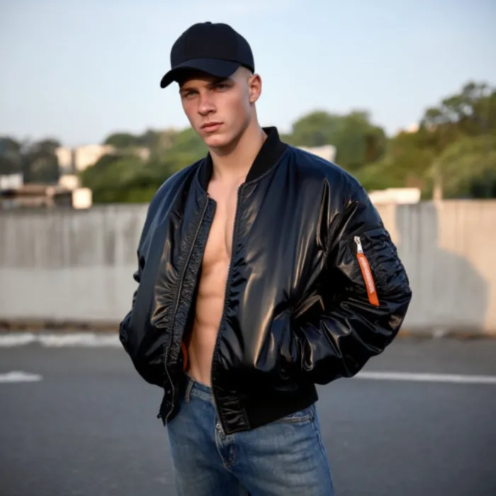 Black bomber jacket