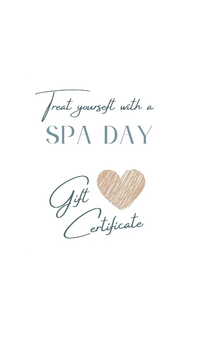 SPA DAY Gift Certificate