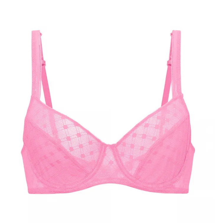 Buy Dot Geo Lace Unlined Balconette Bra, Sexy Little Pink - Order Bras online - Victoria's Secret US