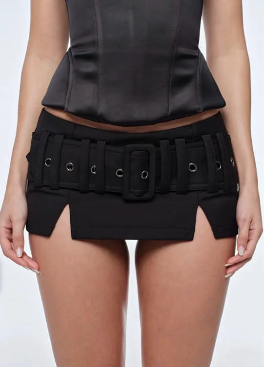BUM STUDIO | Split Blazer Mini Skirt With Belt