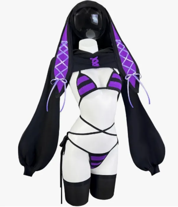 KoruraClub Bunny Bodysuit Maid Outfit Cosplay Set