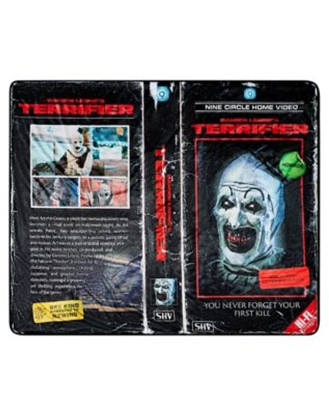 Art the Clown Video Tape Fleece Blanket - Terrifier - Spirithalloween.com