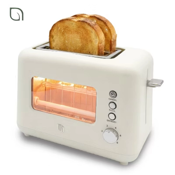 Willow Kitchen 2 Slice Toaster with Window White