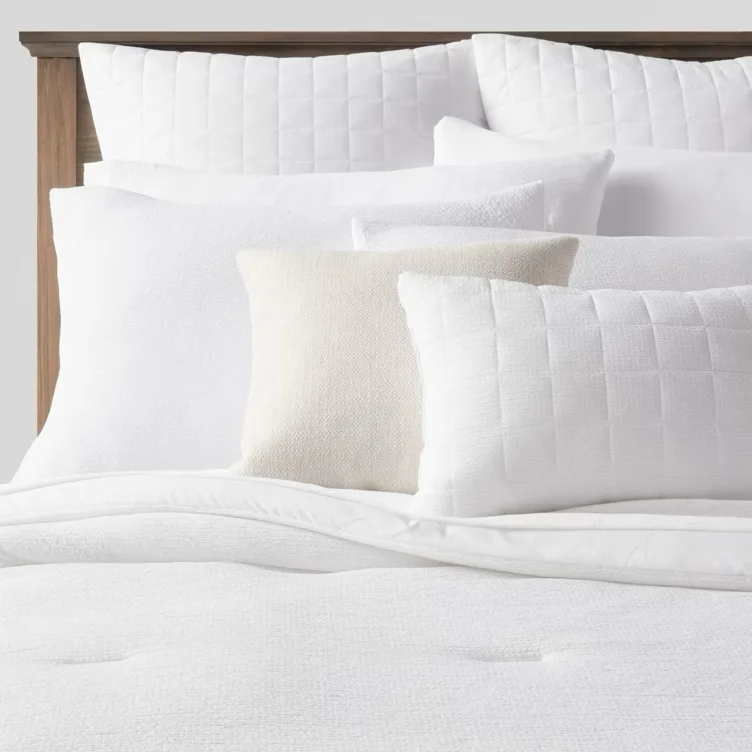 12pc Full Micro Texture Comforter & Sheet Bedding Set Dark Green - Threshold™: Polyester, OEKO-TEX Certified, Woven