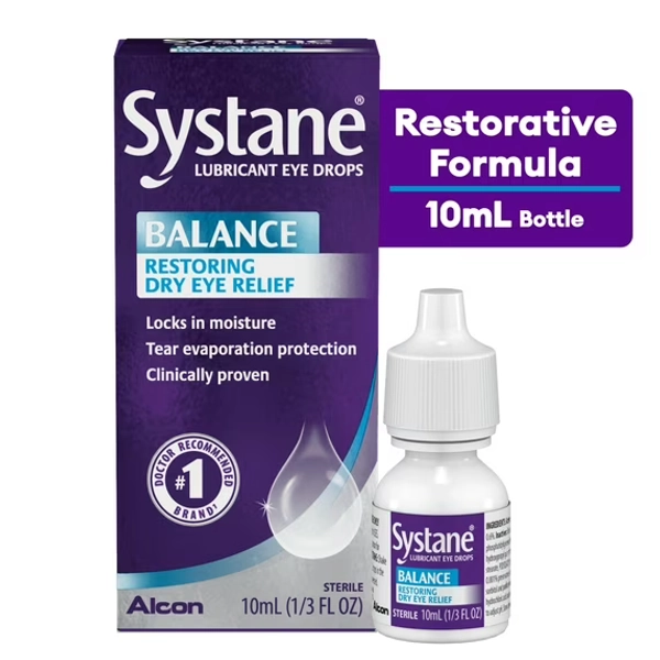 Systane Balance Eye Drops for Dry Eyes Symptoms, 10ml
