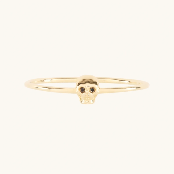 Together Forever Skull Ring, Black Diamond