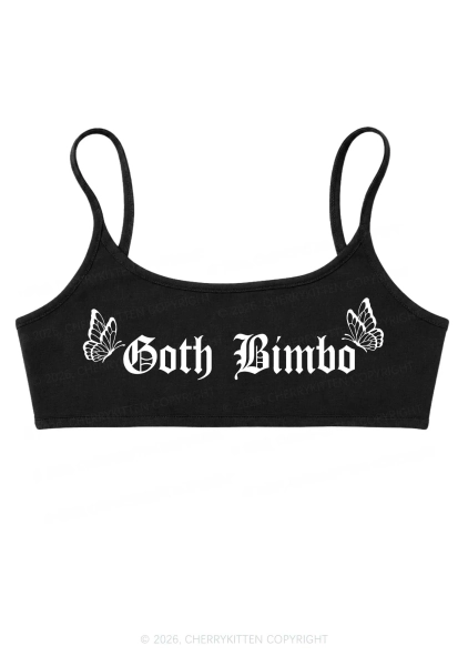 Goth Bimbo Y2K Super Crop Cami Cherrykitten