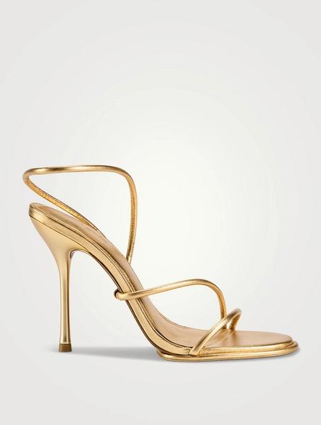 Candace Metallic Leather Slingback Sandals