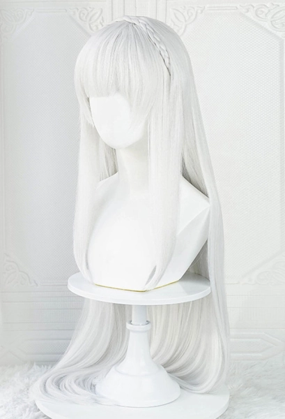 Emilia Cosplay Wig with Hair Accessories