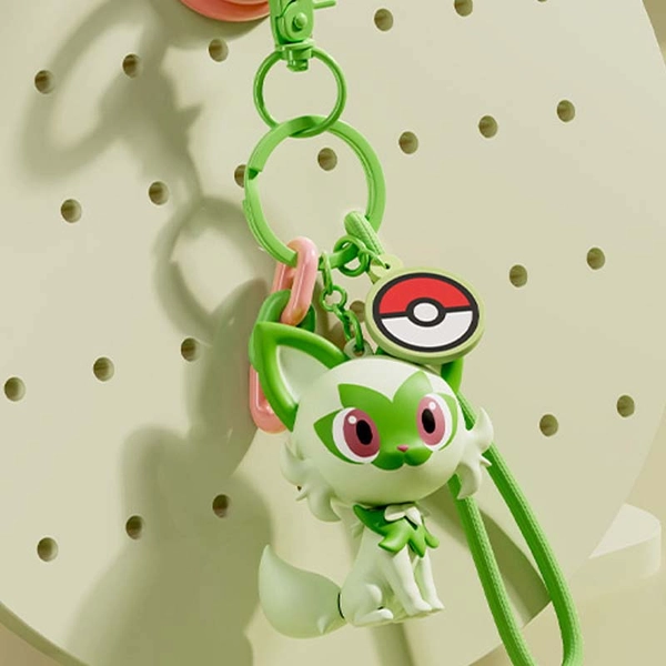 Official Pokemon Keychain Cute Pokemon Ornaments Lanyard - Sprigatito