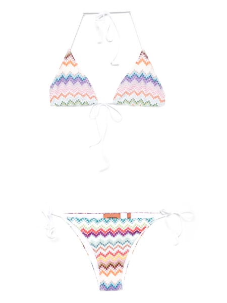 Missoni chevron-pattern tie bikini | 40