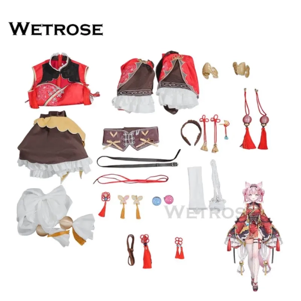 [Wetrose] Hololive JP Vtuber Hakui Koyori Cheongsam Cosplay Costume