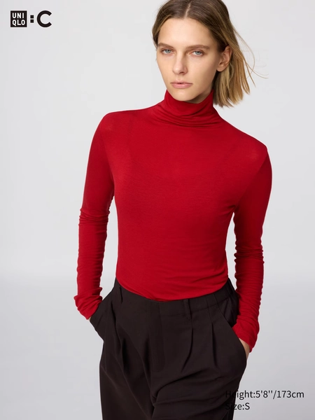 HEATTECH Cashmere Blend T-Shirt | Extra Warm | Turtleneck | UNIQLO US