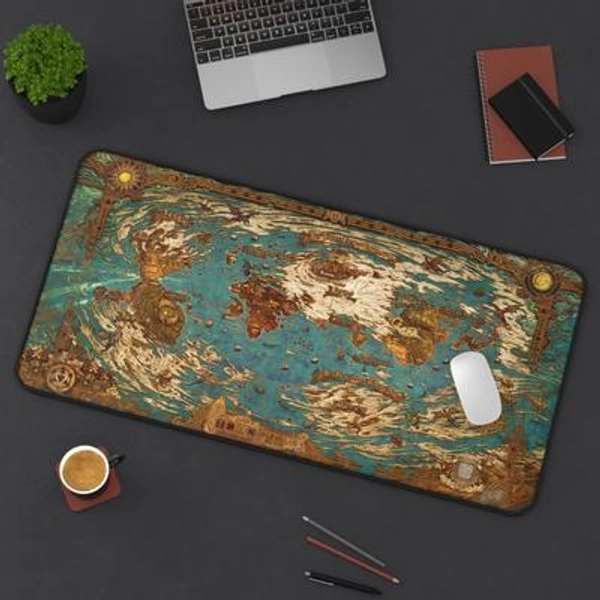 New Eorzea XIV World Map Desk Mat Mouse Pad, FF14, XIV, Final Mouse Pad, Dawntrail World Map