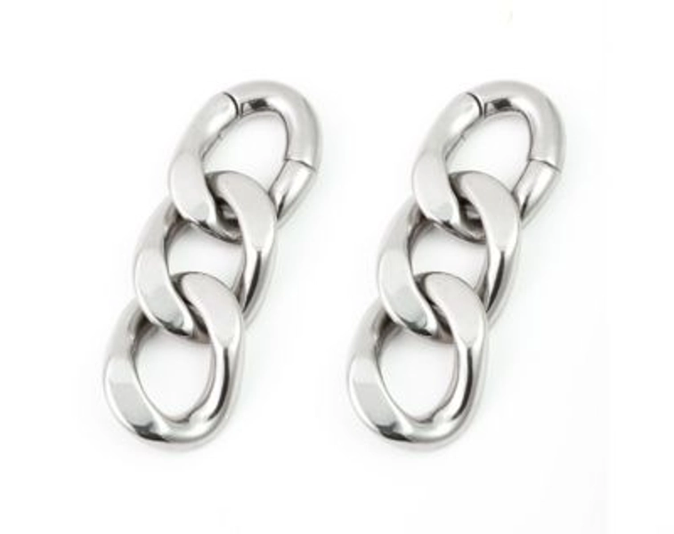 Chain Link Dangle Earrings - 4 Gauge - Spencer's